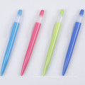 Stylo-bille en plastique transparent coloré de baril pour la promotion Tc-6007